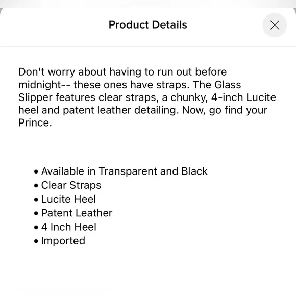 Fashion Nova The Glass Slipper Transparent/Clear Block Heel Size 7 - Picture 6 of 6